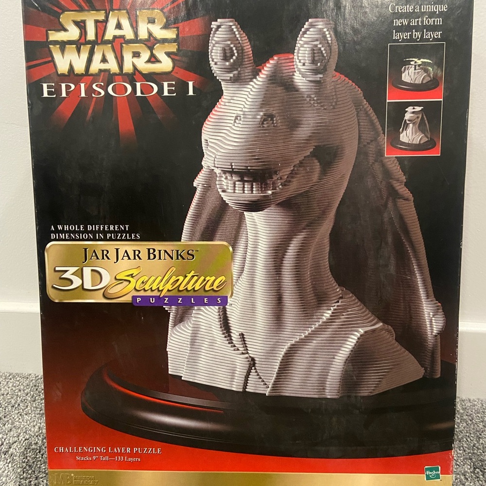 1999 Star Wars Jar Jar Binks 3D Sculpture Puzzle